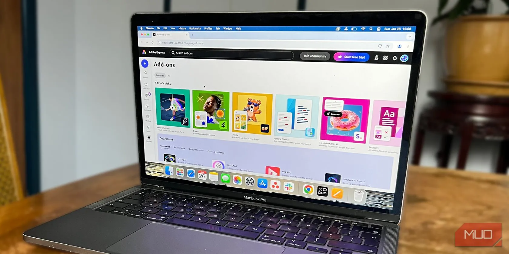 Add-Ons Adobe Express trên MacBook giúp cải thiện thiết kế