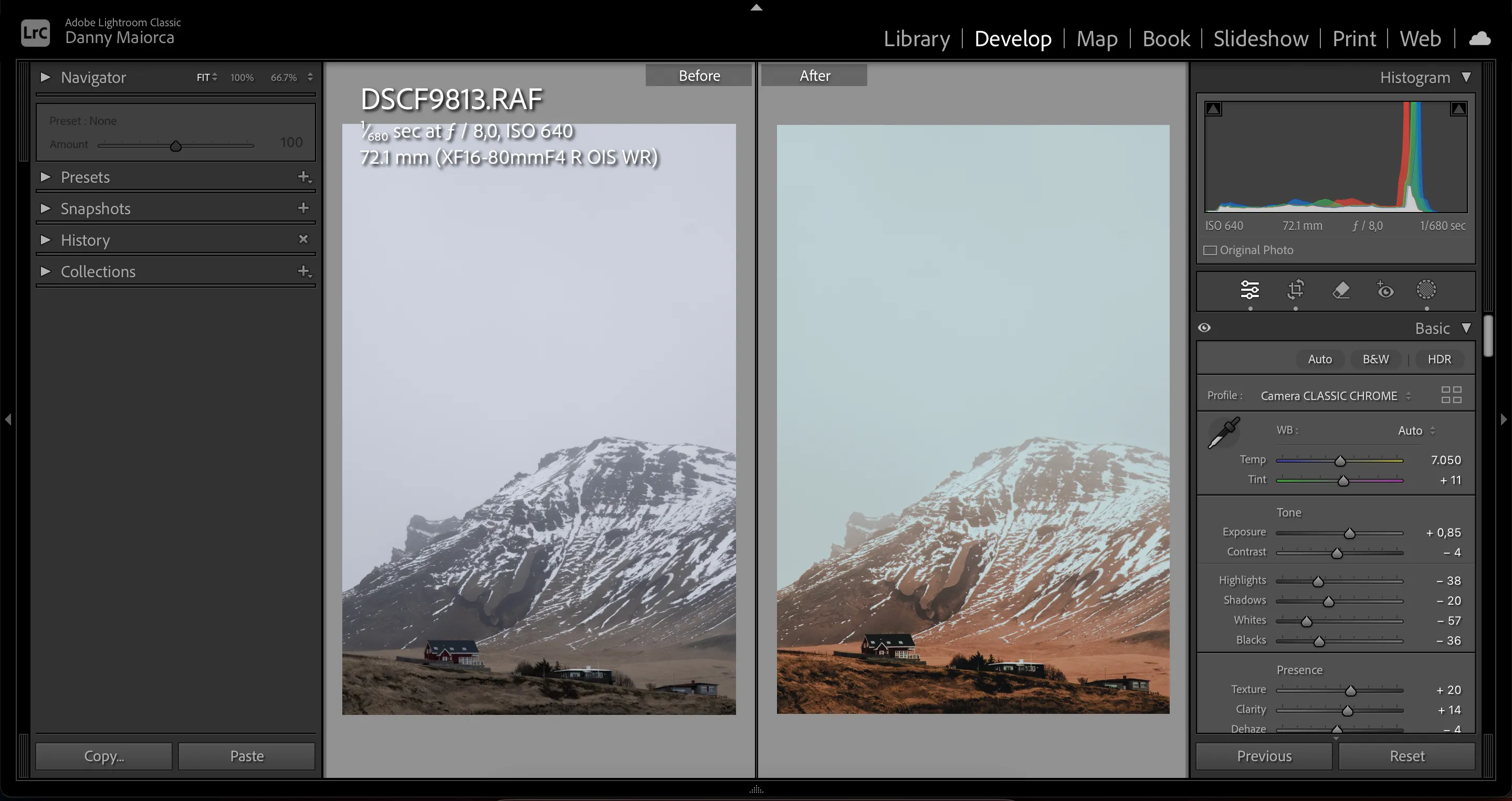 Ảnh minh họa cân bằng trắng tự động trong Lightroom bị sai lệch, màu sắc bị ám vàng quá mức