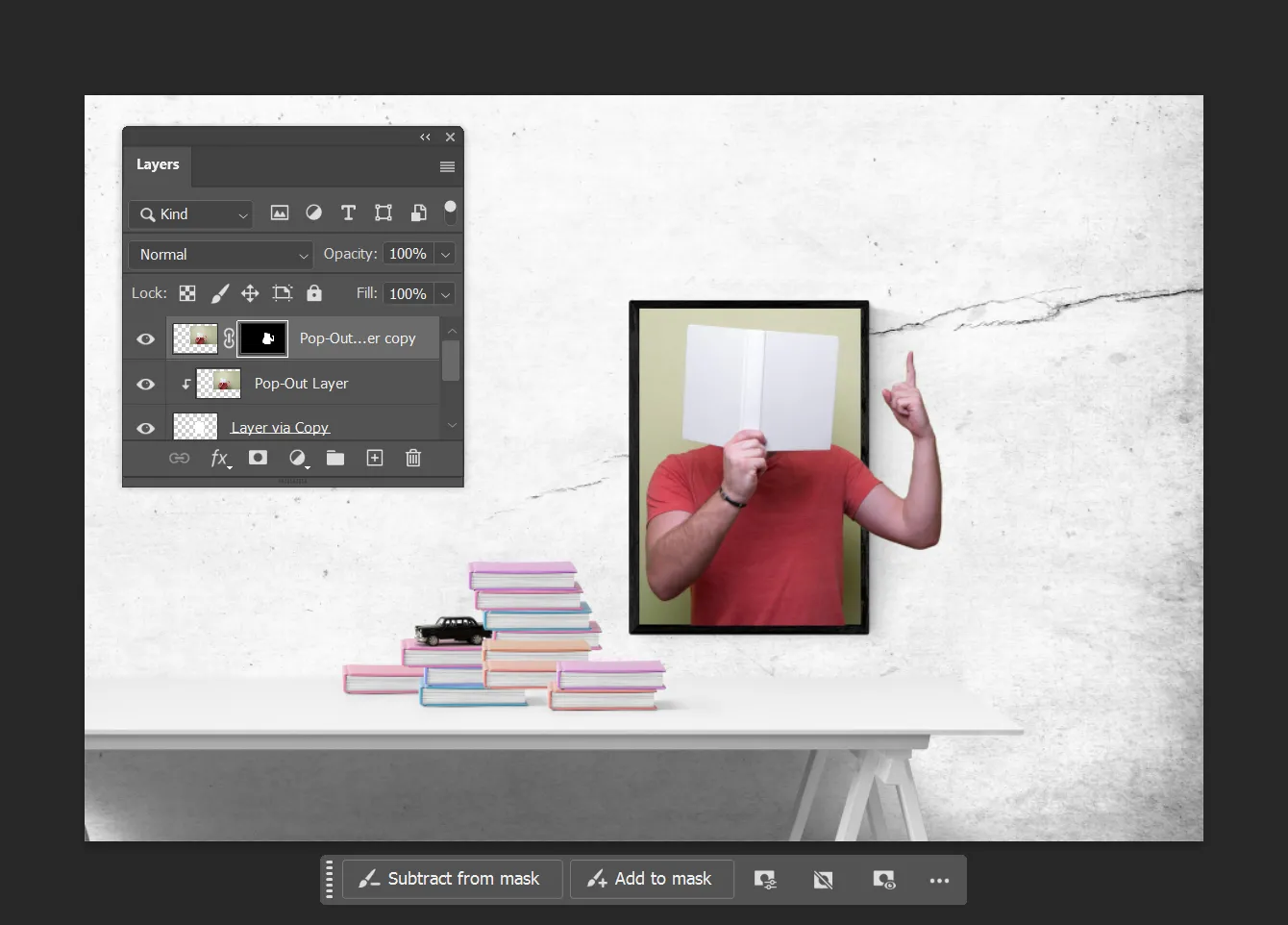 Áp dụng Layer Mask để tạo ảo ảnh pop-out 3D trong Photoshop