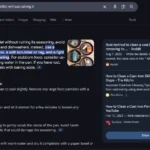 Bản tóm tắt Google AI Overview về cách vệ sinh chảo gang