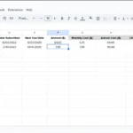 Bảng theo dõi dịch vụ đăng ký nâng cao trong Google Sheets với các quy tắc định dạng có điều kiện