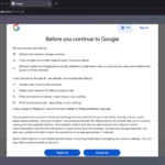 Banner chấp thuận cookie của Google hiển thị trong trình duyệt Tor, cho thấy tùy chọn từ chối theo dõi mà trình duyệt thông thường không hiển thị.
