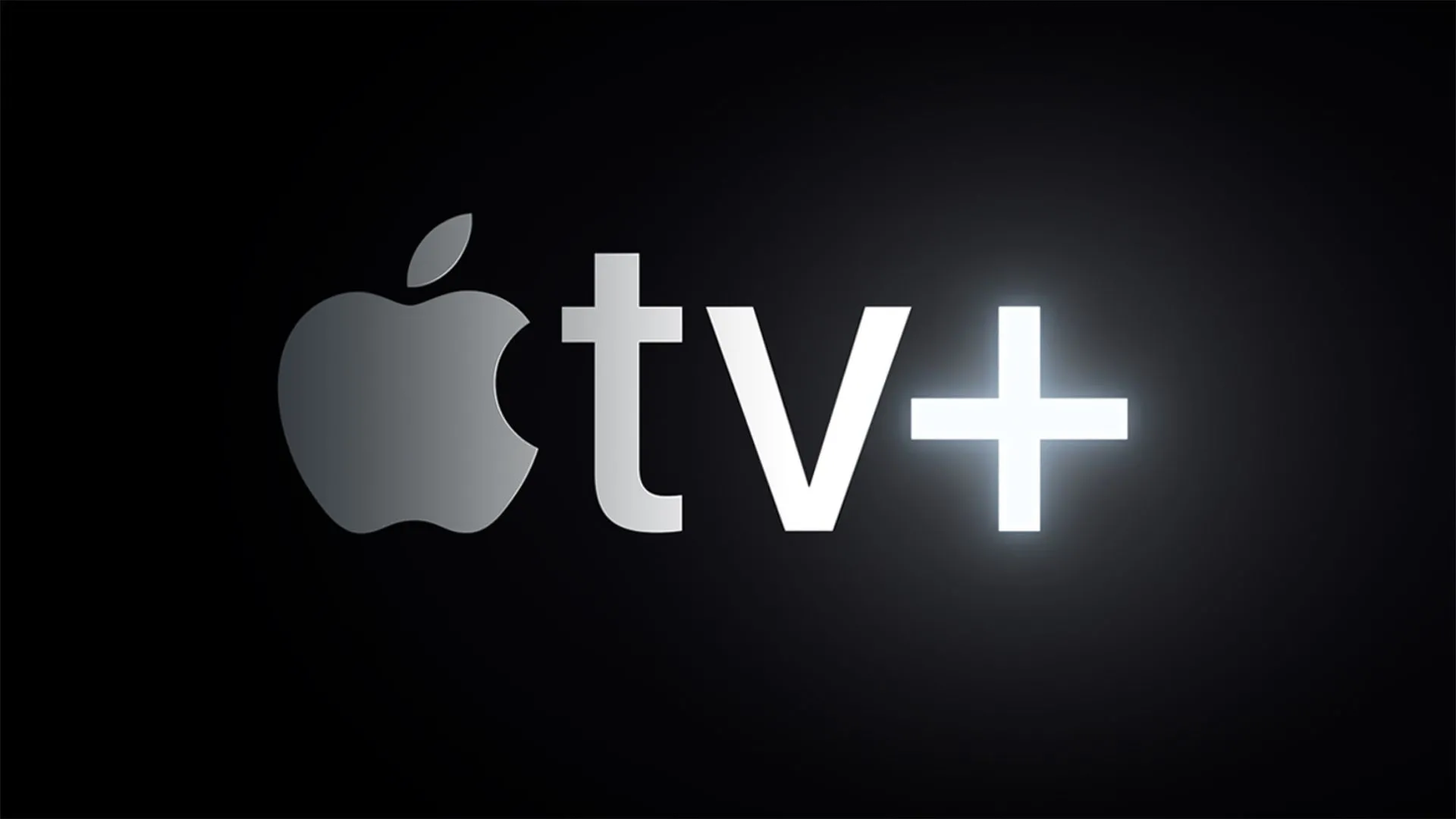 Biểu tượng Apple TV Plus nổi bật trên nền xanh đen, thể hiện dịch vụ truyền hình trực tuyến của Apple