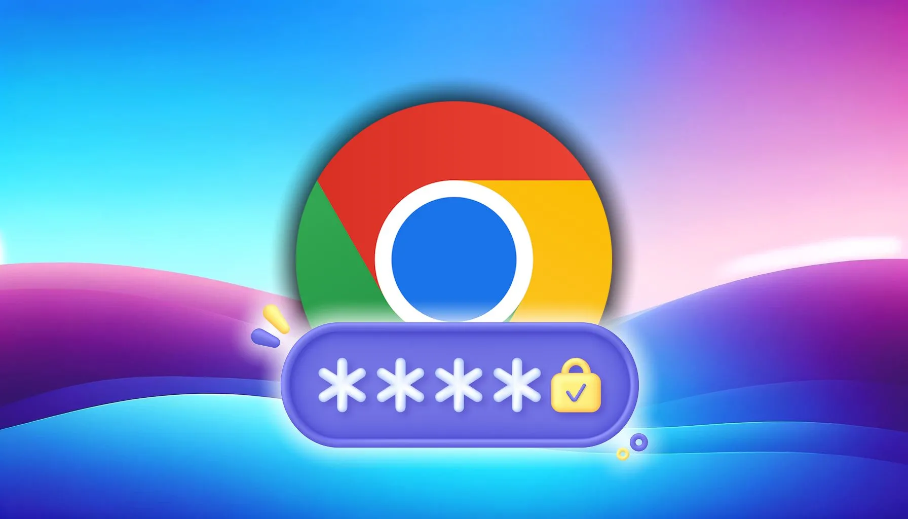 Biểu tượng Google Chrome cùng hộp thoại nhắc nhở nhập mật khẩu, minh họa chức năng quản lý mật khẩu.