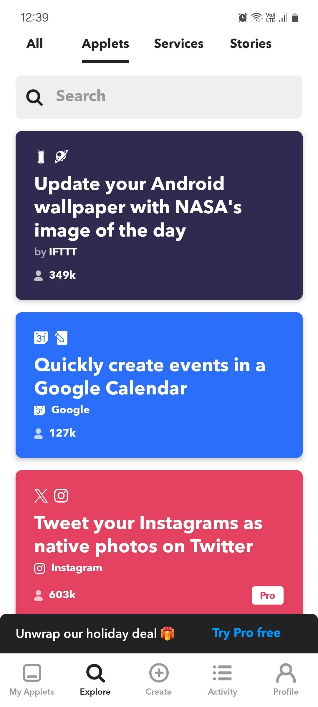 Các gợi ý Applet tự động hóa phổ biến trong ứng dụng IFTTT