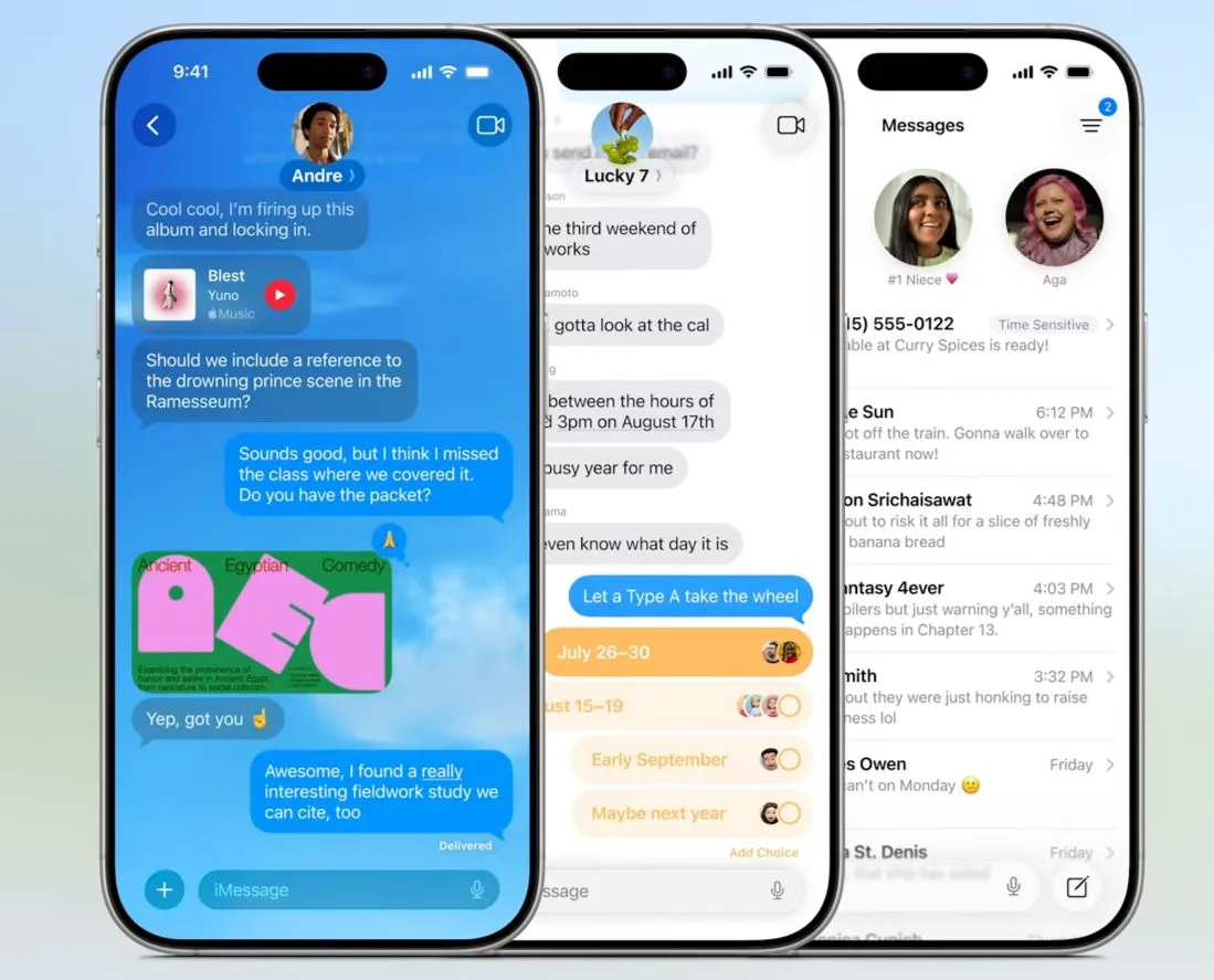 Các tính năng nổi bật của ứng dụng Tin nhắn (Messages) trong cuộc trò chuyện nhóm iOS 26
