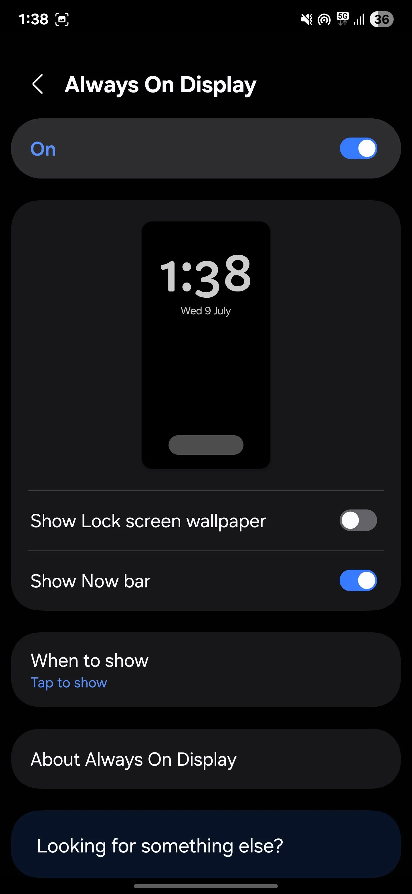Các tùy chọn cài đặt Always On Display trên Samsung giúp tối ưu thời lượng pin