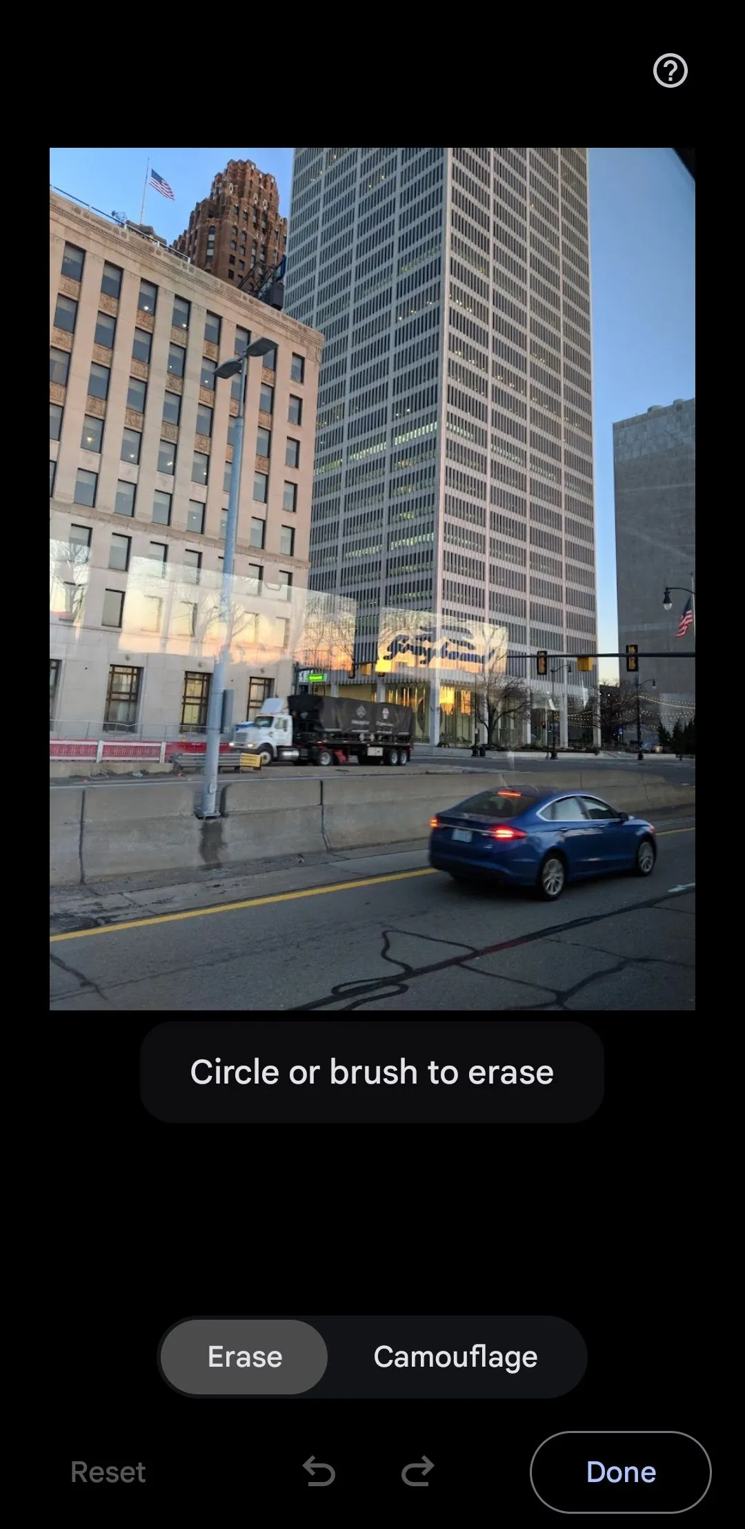 Các tùy chọn Magic Editor trong ứng dụng Google Photos