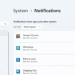 Cách tắt thông báo Google Chrome trên Windows 11 trong cài đặt hệ thống