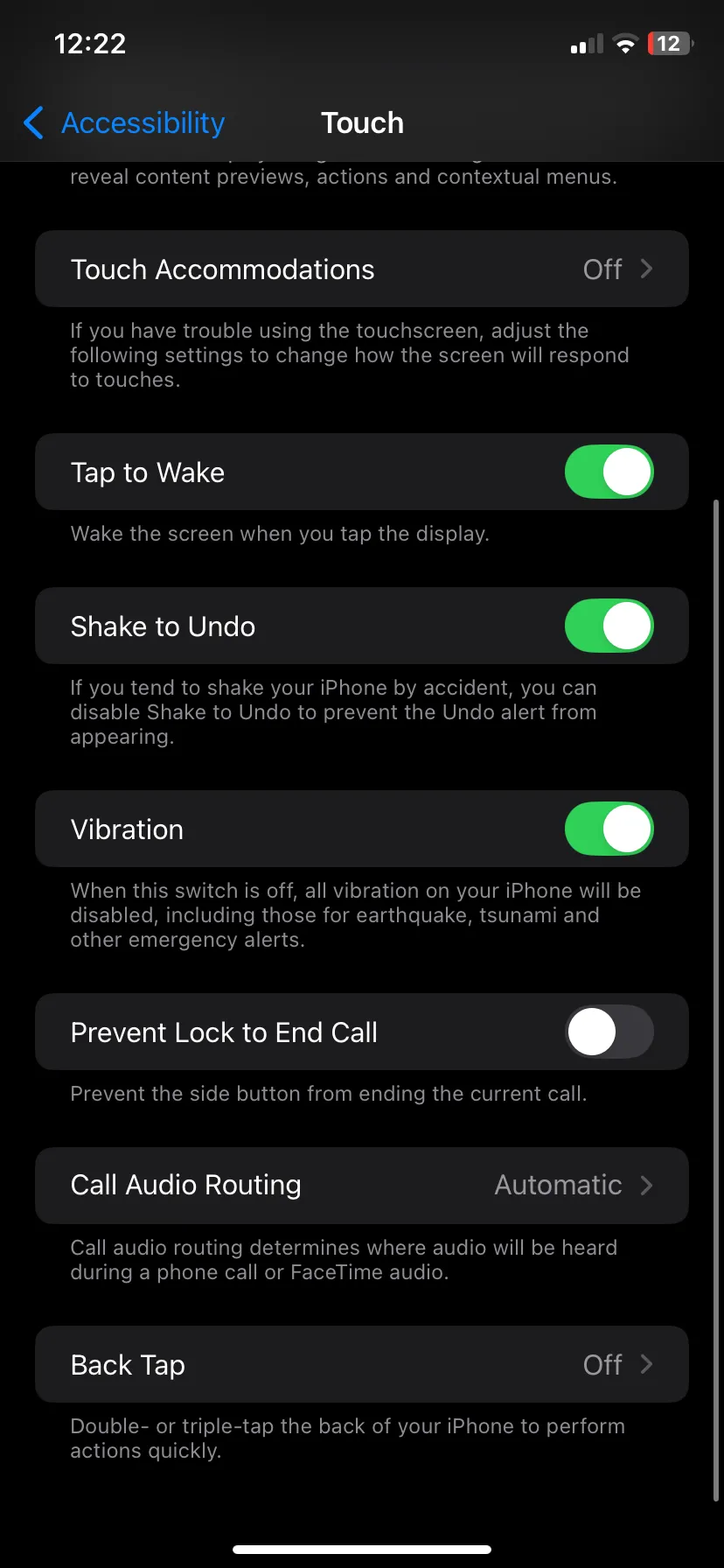 Cài đặt Chạm mặt lưng (Back Tap) trong mục Trợ năng trên iPhone