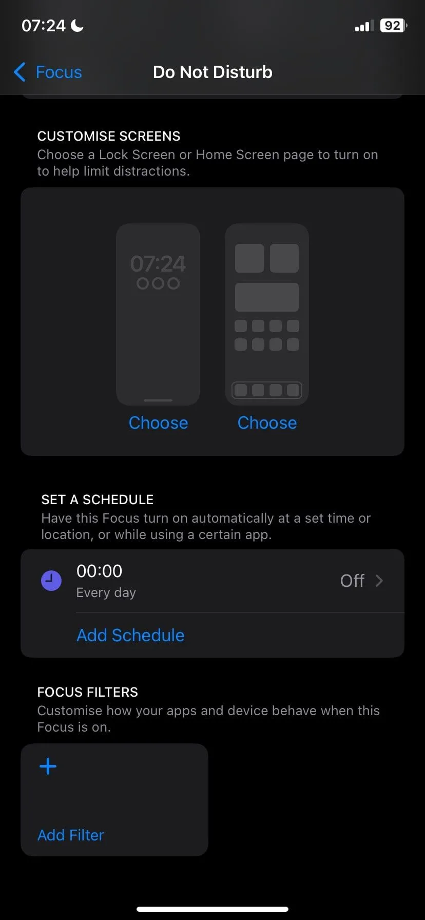 Cài đặt Chế độ Không làm phiền (Do Not Disturb) trên iPhone với tùy chọn đặt lịch trình tự động
