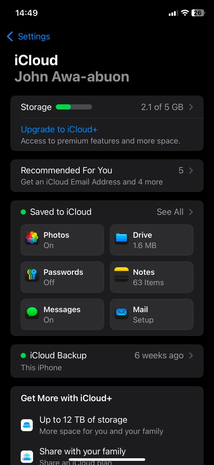 Cài đặt iCloud Photos trên iOS, bao gồm tùy chọn tối ưu hóa dung lượng iPhone
