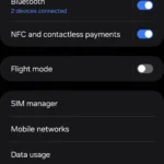 Cài đặt Kết nối trên giao diện One UI 6.12 của điện thoại Samsung Galaxy