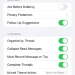Cài đặt Mail của Apple trên iPhone hiển thị các tùy chọn bảo vệ quyền riêng tư