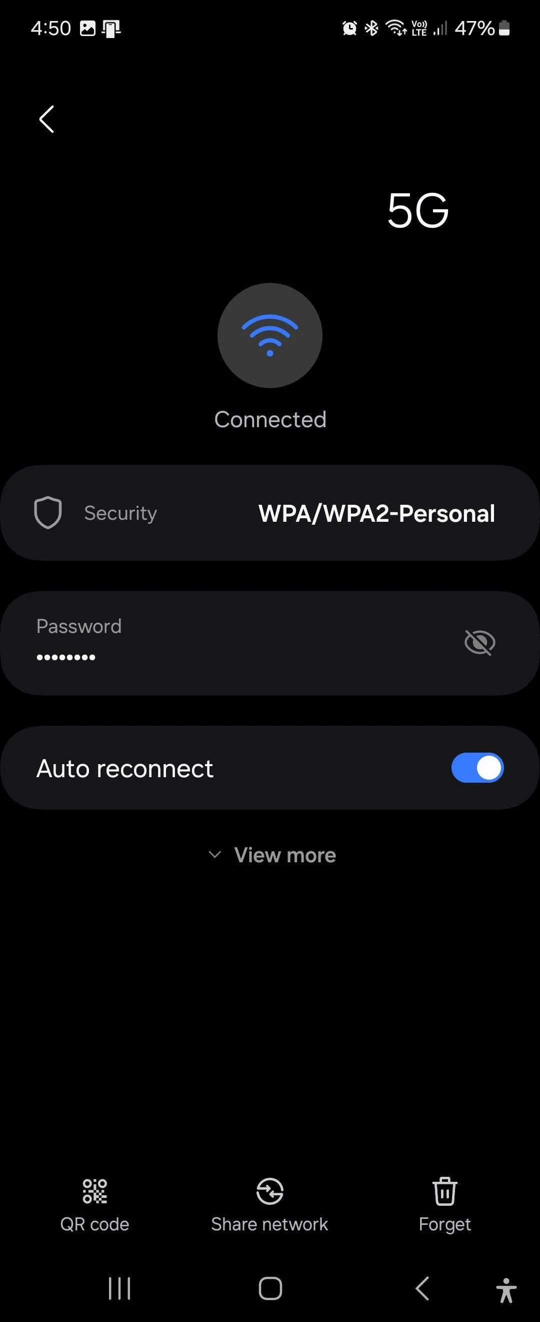 Cài đặt mạng Wi-Fi hiển thị tùy chọn mã QR trên giao diện One UI 6.1 của Samsung