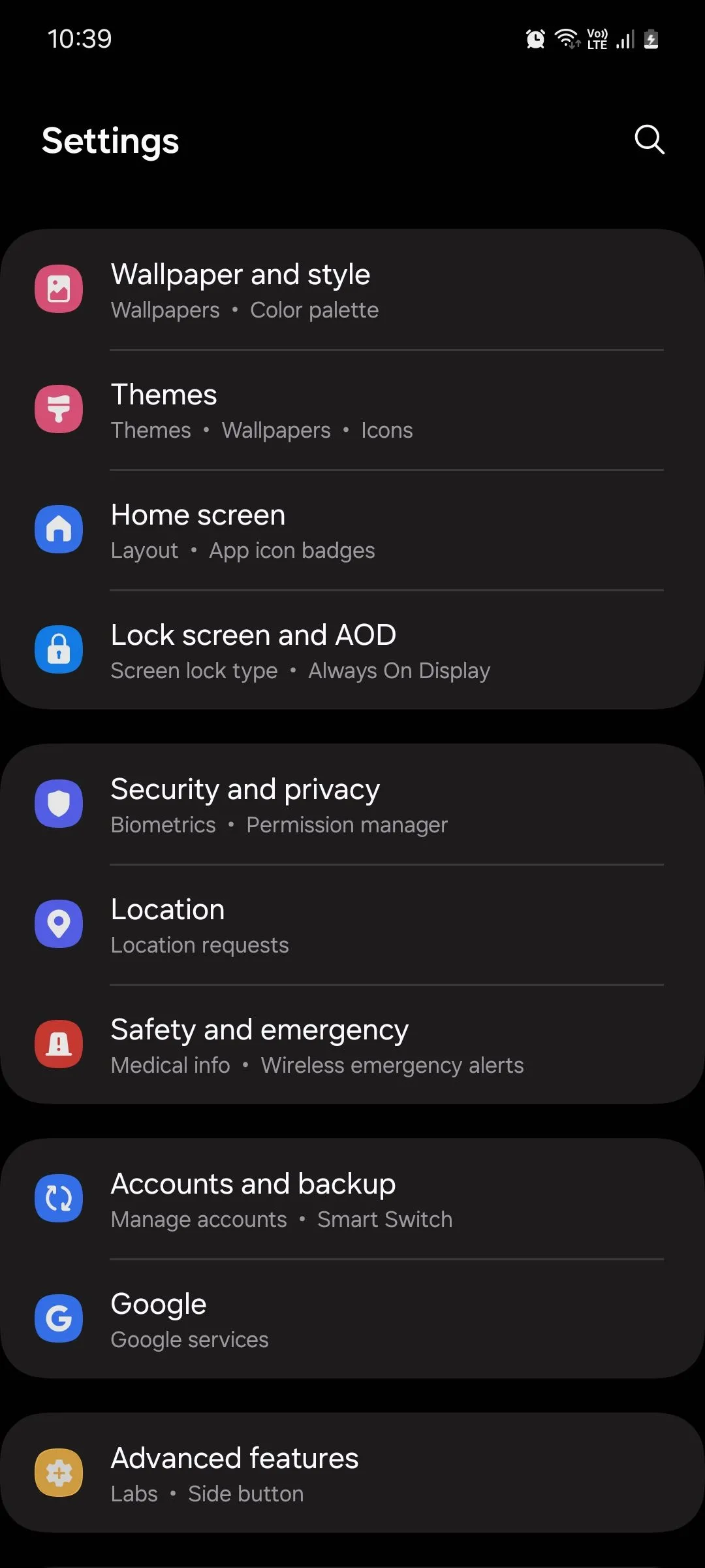 Cài đặt Nút cạnh trong tính năng nâng cao trên Samsung One UI
