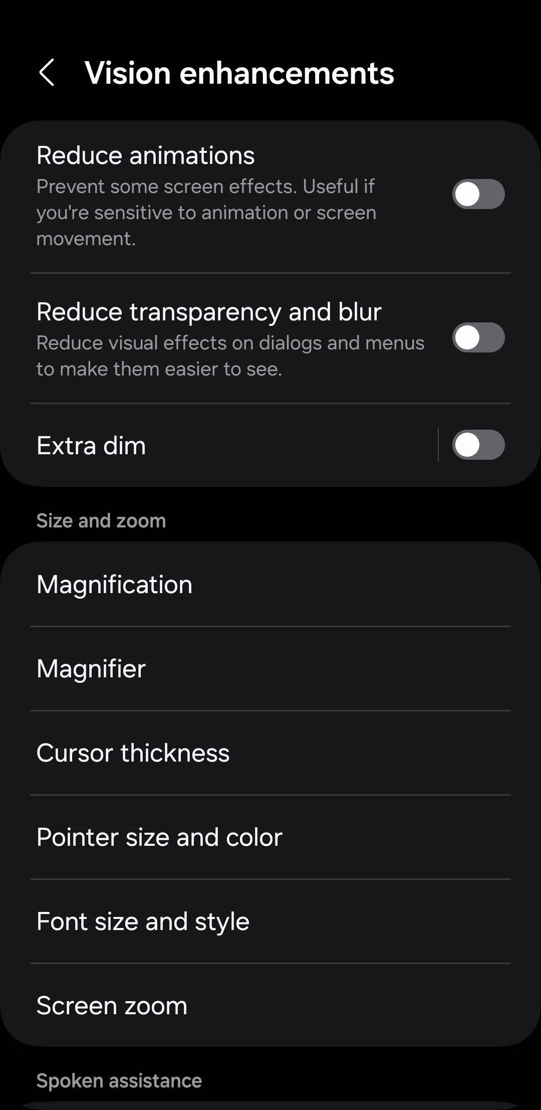 Cài đặt tăng cường khả năng hiển thị với chế độ siêu tối (Extra dim) trên Android