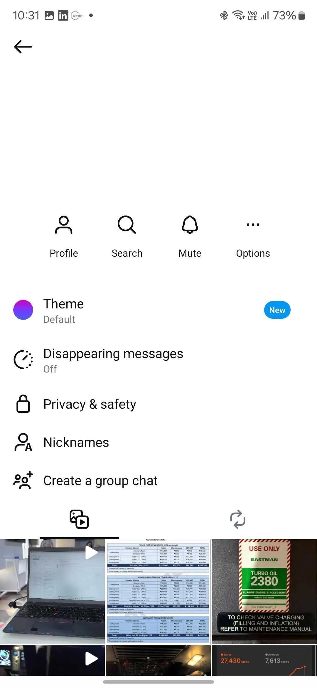 Cài đặt tin nhắn trực tiếp Instagram, hiển thị tùy chọn &quot;Quyền riêng tư &amp; An toàn&quot; để bật mã hóa đầu cuối