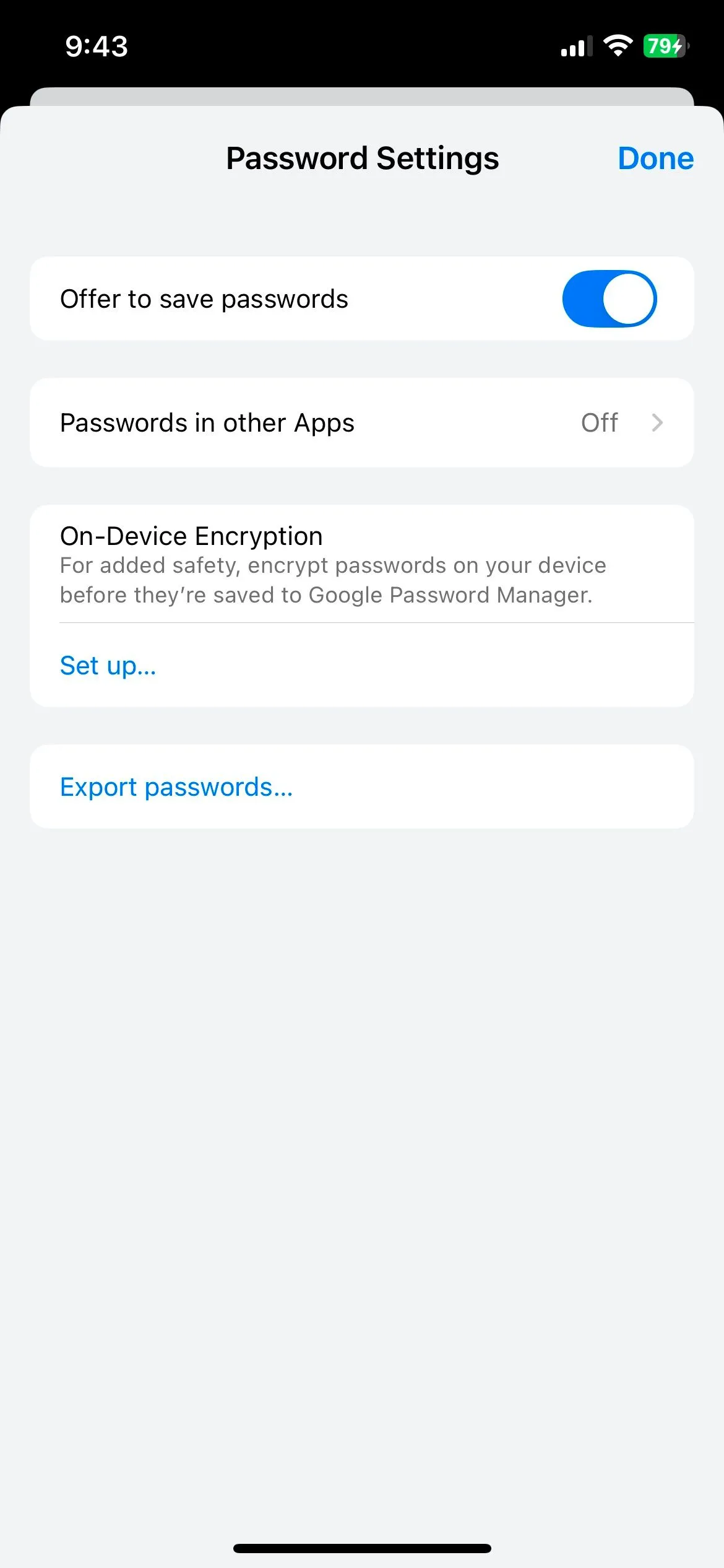 Cài đặt Trình quản lý mật khẩu Chrome trên iOS