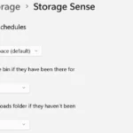 Cài đặt và điều chỉnh lịch trình dọn dẹp tự động của Storage Sense trong Cài đặt Windows.
