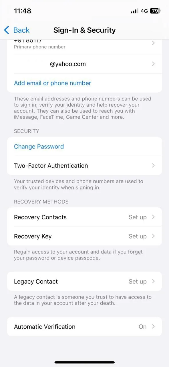 Cài đặt Xác thực hai yếu tố (2FA) trong Tài khoản Apple ID trên iPhone