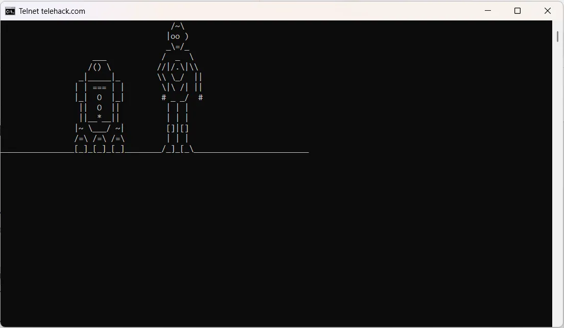 Cảnh Star Wars được tái hiện bằng ký tự ASCII trong Command Prompt