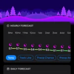 Carrot Weather hiển thị dự báo thời tiết châm biếm ở Orlando trên iPhone