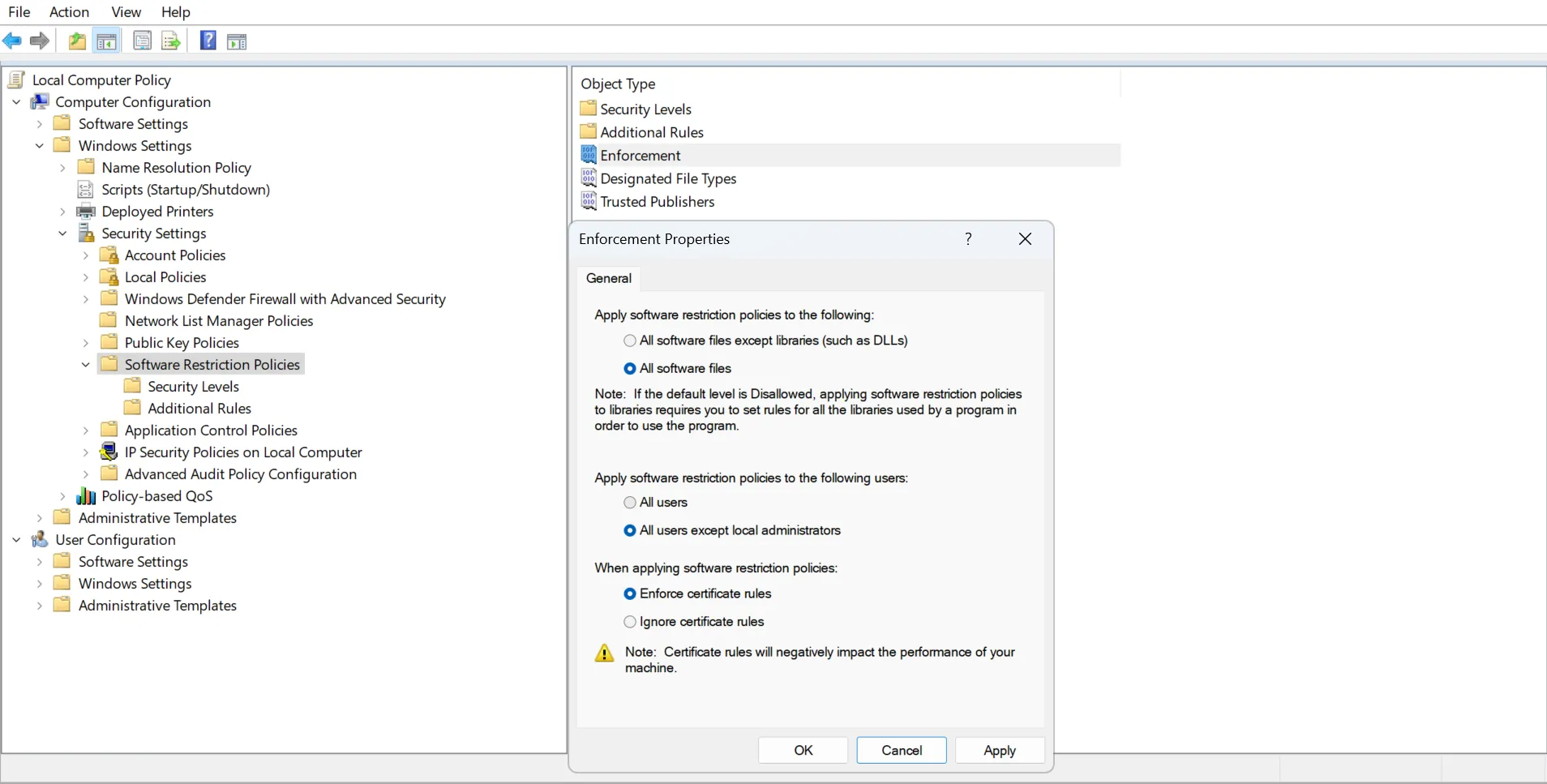 Chặn cài đặt phần mềm trái phép trên Windows