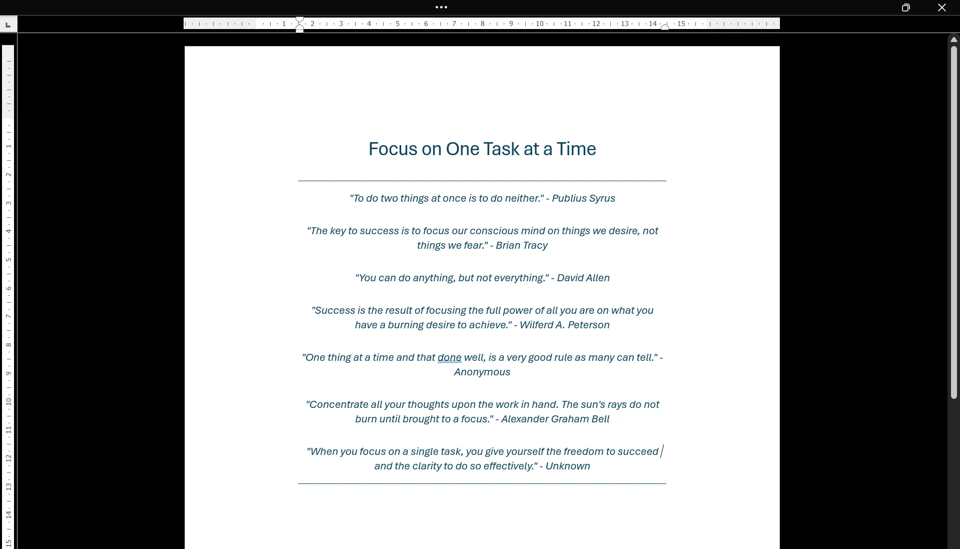 Chế độ tập trung (Focus Mode) trong Microsoft Word hỗ trợ đơn nhiệm