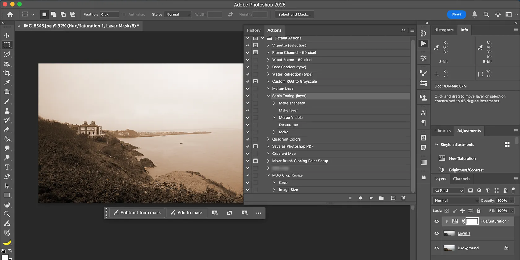 Chỉnh sửa ảnh với Photoshop Actions theo tông màu nâu đỏ