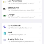 Chọn trigger cho tự động hóa sạc trong ứng dụng Phím tắt trên iPhone