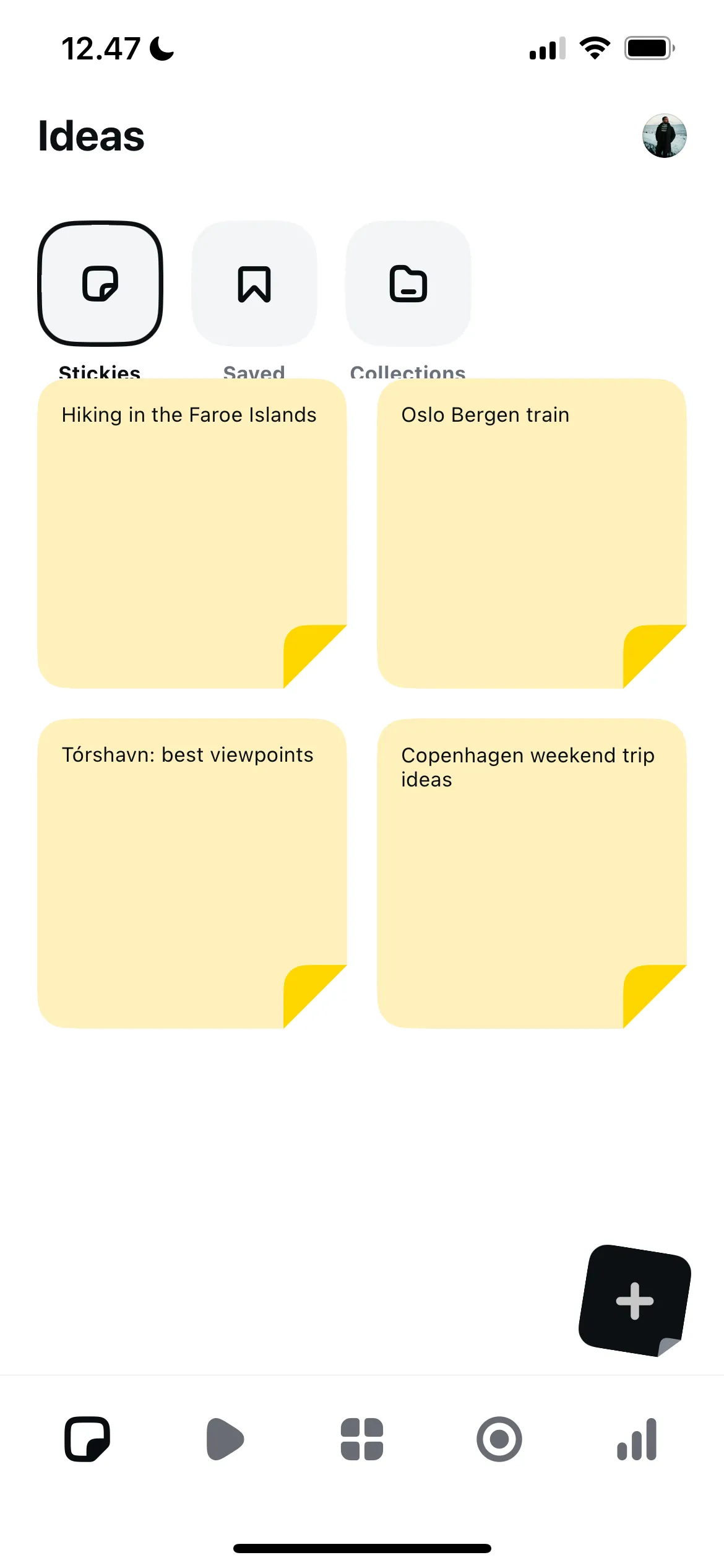 Chức năng ghi chú Stickies trong ứng dụng Instagram Edits
