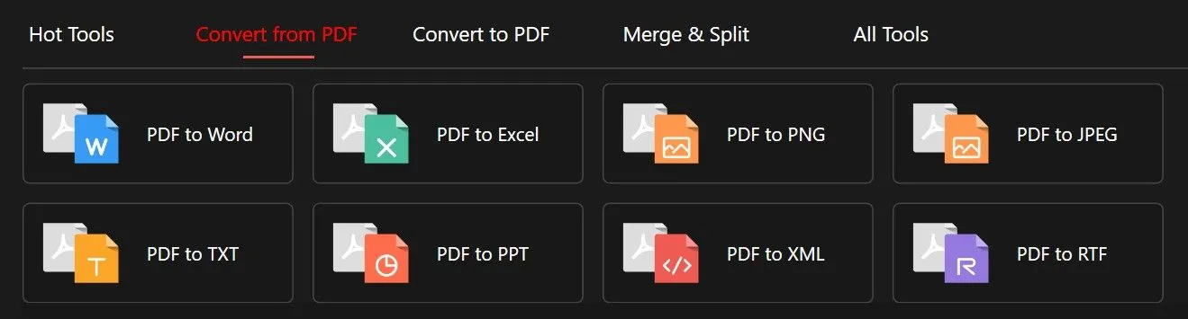 Chuyển đổi PDF sang Word, Excel, hình ảnh với PDFGear