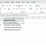 Chuyển đổi văn bản sang dạng chữ thường theo kiểu câu trong Excel