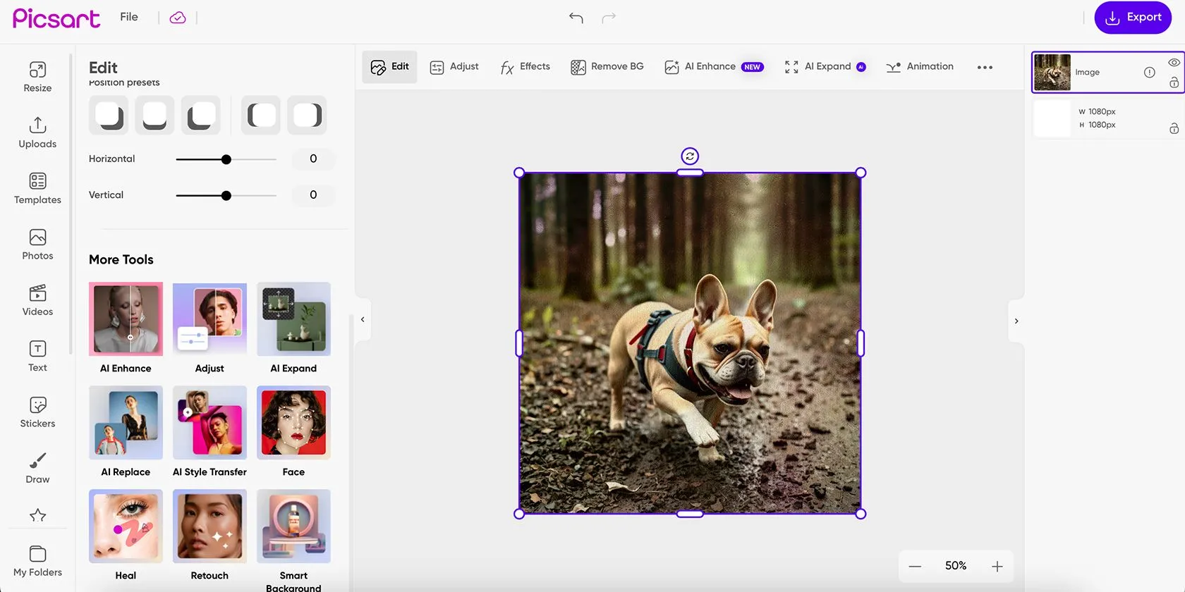 Công cụ tạo ảnh AI tiên tiến trong Picsart, mở rộng khả năng sáng tạo.