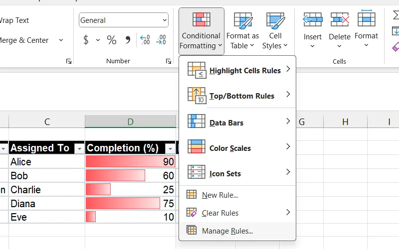 Cửa sổ Quản lý Quy tắc Định dạng có Điều kiện (Conditional Formatting Rules Manager) trong Excel