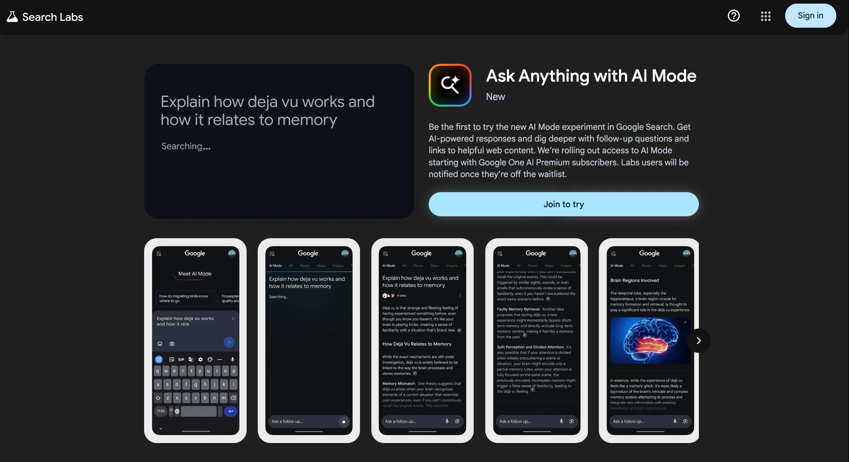 Đăng ký danh sách chờ Google AI Mode trên Google Labs