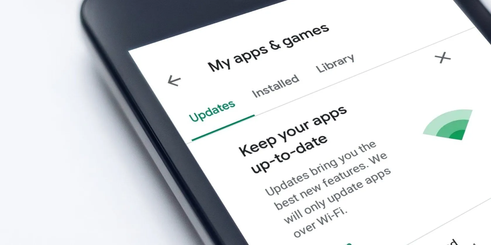 Danh sách ứng dụng và bản cập nhật trong Google Play Store