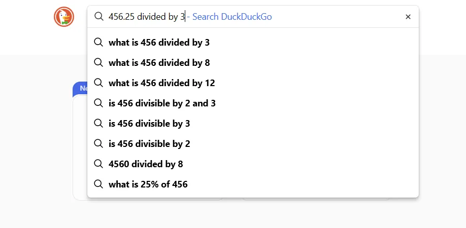 DuckDuckGo yêu cầu nhiều bước hơn để thực hiện phép tính cơ bản