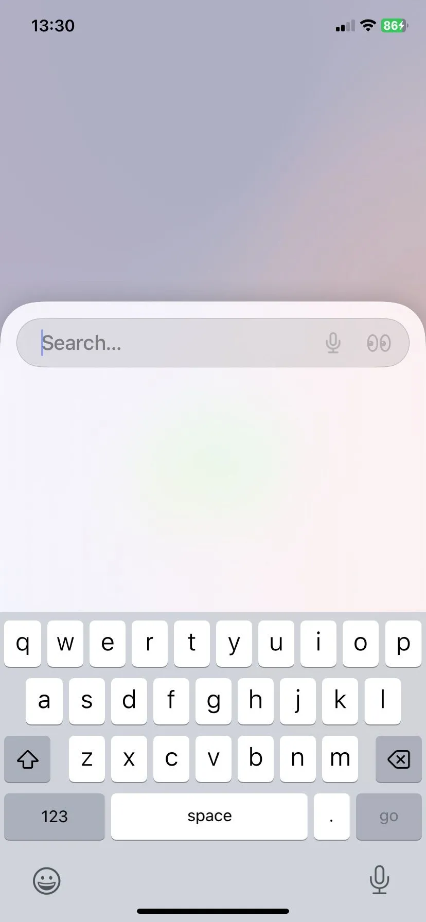 Giao diện Arc Browser trên iPhone với thanh tìm kiếm nổi bật