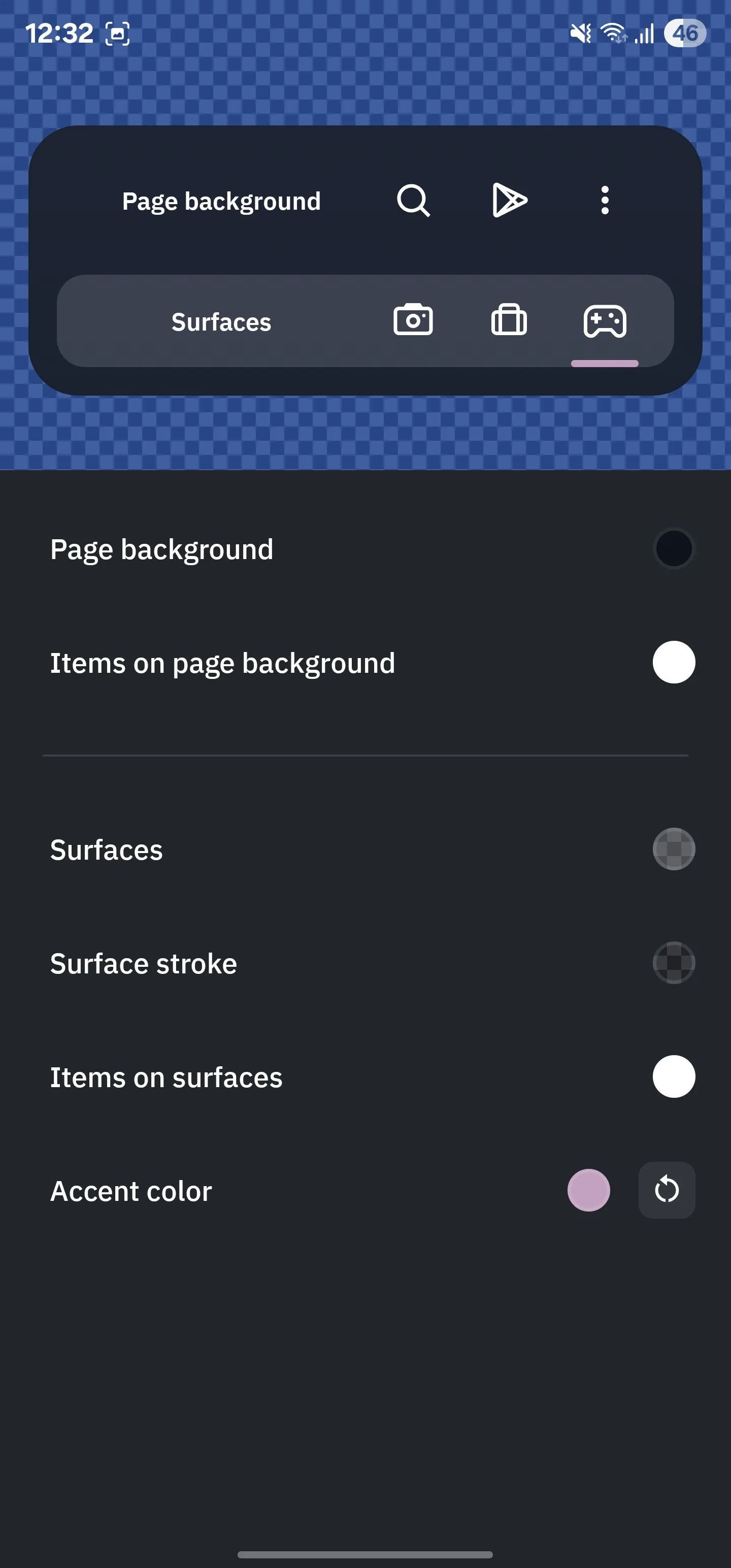 Giao diện cài đặt chủ đề thích ứng (Adaptive Theme) trong Smart Launcher, tự động đồng bộ màu sắc với hình nền.