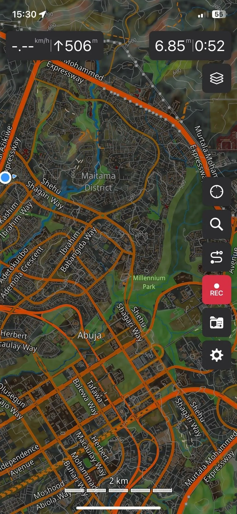 Giao diện chính của Guru Maps