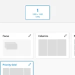 Giao diện chỉnh sửa bố cục FancyZones trong PowerToys trên Windows, hiển thị các mẫu có sẵn và tùy chọn tạo bố cục mới.