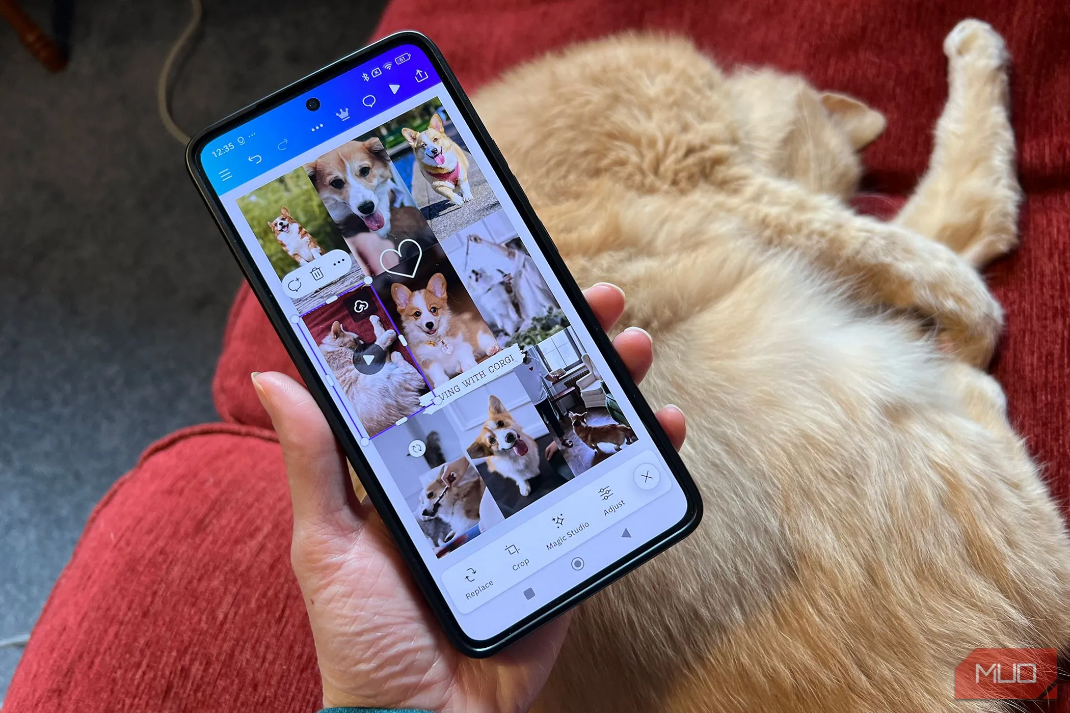 Giao diện chỉnh sửa video của Canva trên thiết bị Android