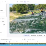 Giao diện chỉnh sửa video trên nền tảng Veed.io với các công cụ quen thuộc.