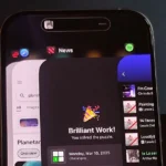 Giao diện chuyển đổi ứng dụng trên iPhone 16 Pro, minh họa cách đóng từng ứng dụng một