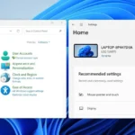 Giao diện Control Panel và ứng dụng Cài đặt (Settings) trên Windows 11 đặt cạnh nhau, minh họa sự phân mảnh cài đặt.