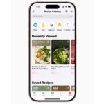 Giao diện danh mục công thức nấu ăn của Apple News+ Food, hiển thị các lựa chọn tìm kiếm và bộ lọc.