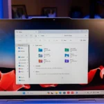 Giao diện File Explorer trên laptop Windows, minh họa khả năng sắp xếp và điều hướng file.
