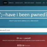 Giao diện kết quả tìm kiếm trên Have I Been Pwned hiển thị các tài khoản email bị rò rỉ dữ liệu